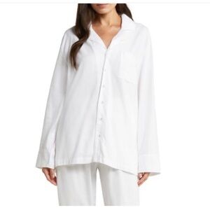 SKIMS White Button-Up Sleepwear Shirt